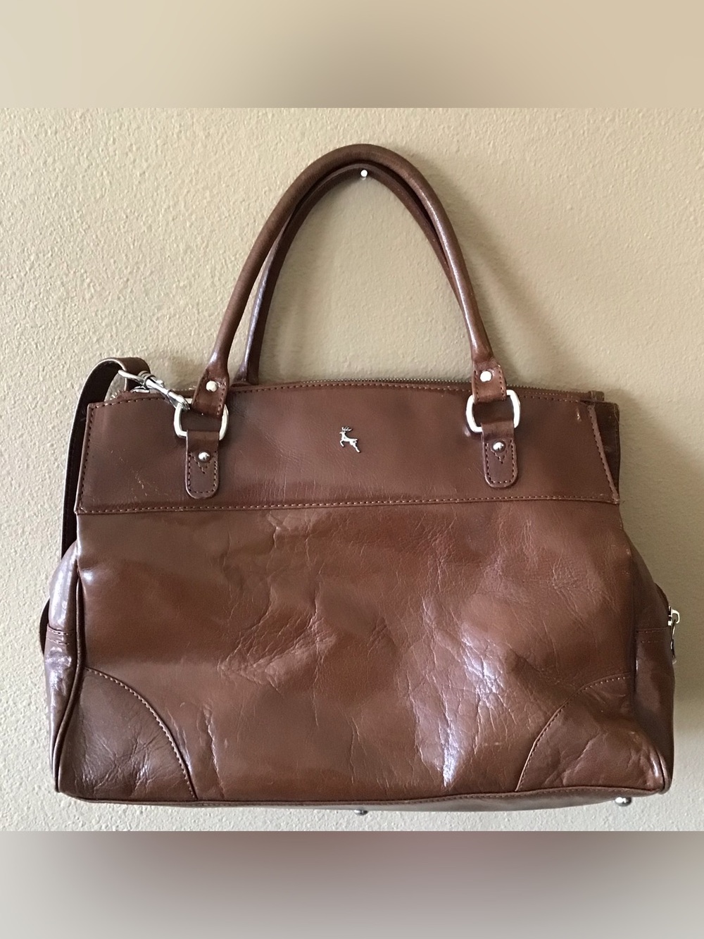Ashwood Gina Bridge Brown Leather Messenger Career Commuter Bag
